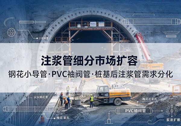 建平注浆管细分市场扩容，隧道钢花小导管、PVC 袖阀管、桩基后注浆管需求分化